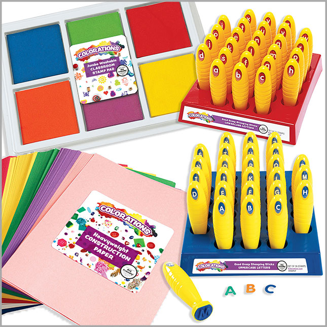 Colorations® Jumbo Washable Stamp Pads Value Pack - Set of 12