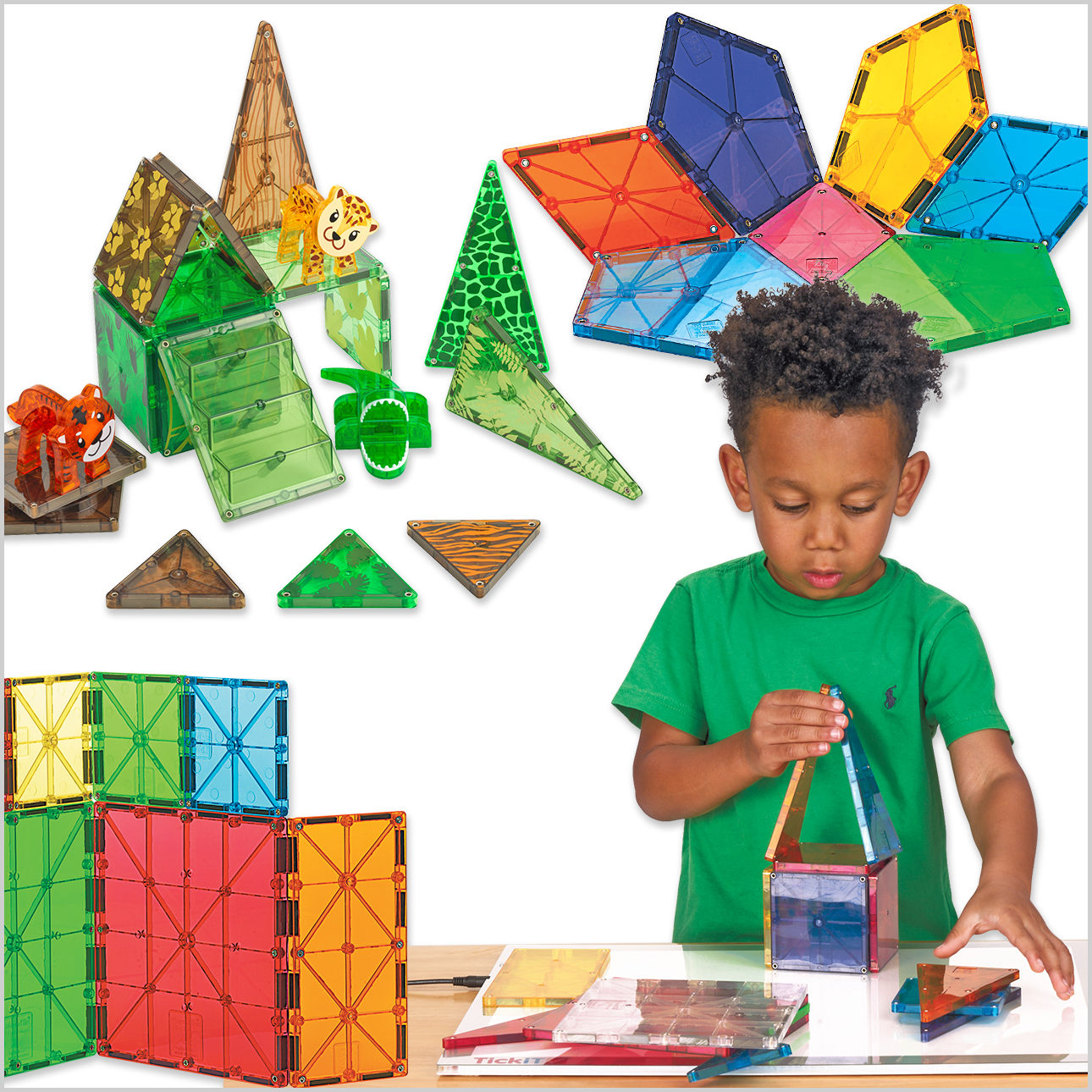 Magna-Tiles 32-Piece Clear Colors Set ? The Original, Award-Winning  Magnetic Building Tiles ? Creativity and Educational ? STEM Approved